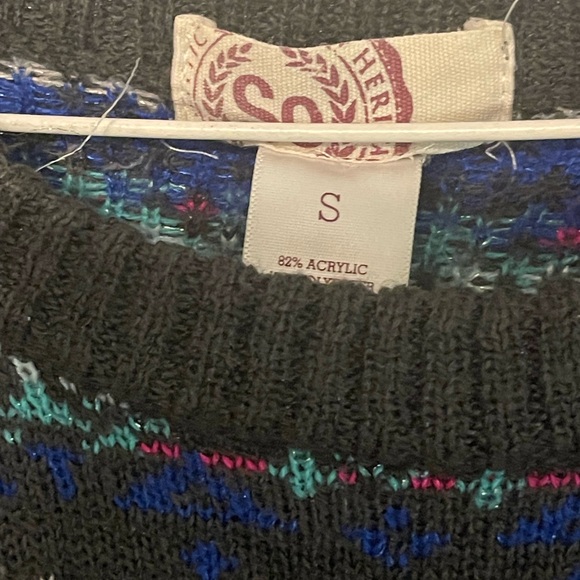 SO Fair Isle Sweater - Gray and Multicolor - Picture 3 of 4